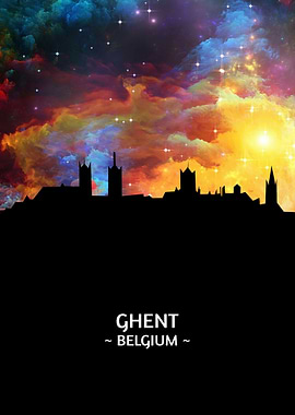 Ghent Belgium Skyline