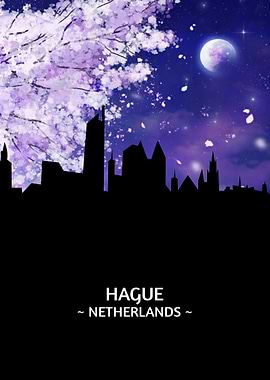 Hague Netherlands Skyline