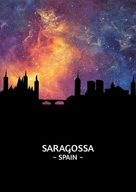 Saragossa Spain Skyline