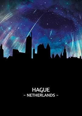 Hague Netherlands Skyline