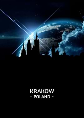 Krakow Poland Skyline