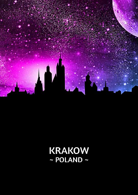 Krakow Poland Skyline