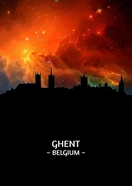 Ghent Belgium Skyline