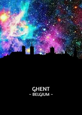 Ghent Belgium Skyline