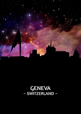 Geneva Switzerland Skyline