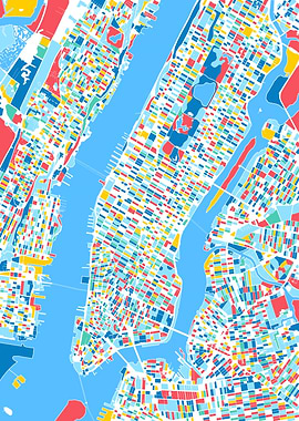 new york map retro 5