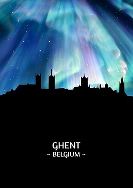 Ghent Belgium Skyline
