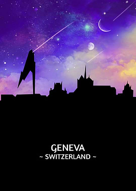 Geneva Switzerland Skyline