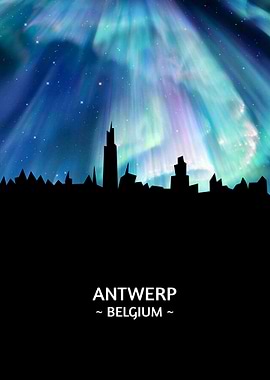 Antwerp Belgium Skyline