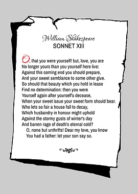 Shakespeare Sonnet 13