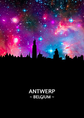 Antwerp Belgium Skyline