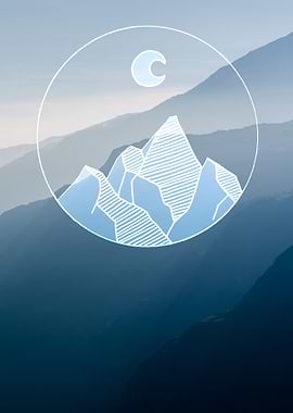 circle mountains blue