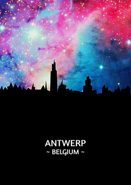 Antwerp Belgium Skyline