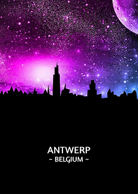 Antwerp Belgium Skyline