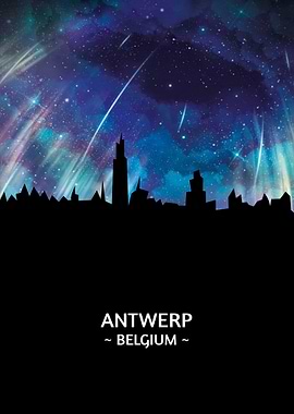 Antwerp Belgium Skyline