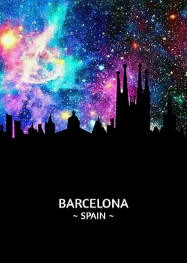 Barcelona Spain Skyline