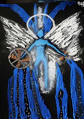 Blue warrior angel