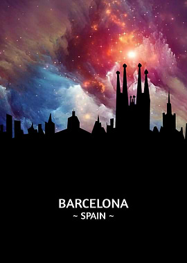 Barcelona Spain Skyline