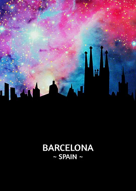 Barcelona Spain Skyline