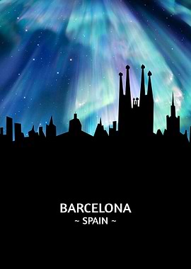 Barcelona Spain Skyline