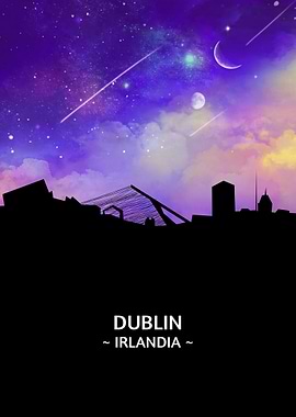 Dublin Irlandia Skyline