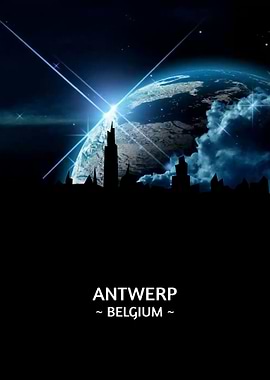 Antwerp Belgium Skyline