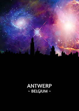 Antwerp Belgium Skyline