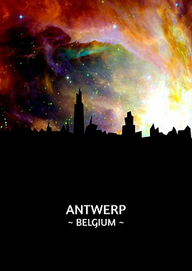 Antwerp Belgium Skyline