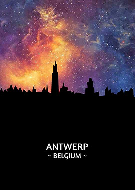 Antwerp Belgium Skyline