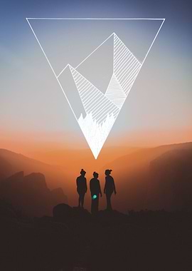 white triangle mountains