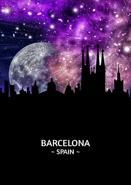 Barcelona Spain Skyline