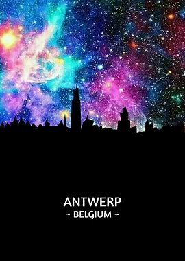 Antwerp Belgium Skyline