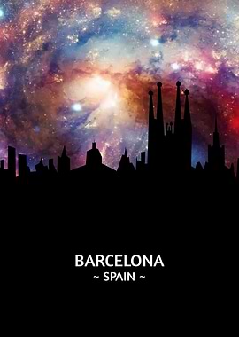 Barcelona Spain Skyline