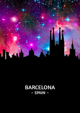 Barcelona Spain Skyline