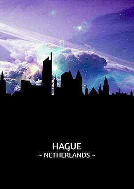 Hague Netherlands Skyline