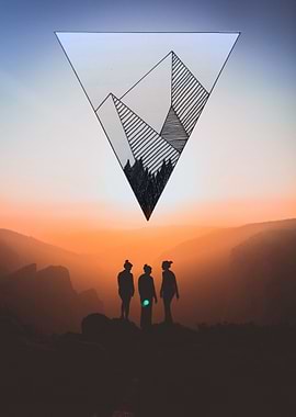 black triangle sunset