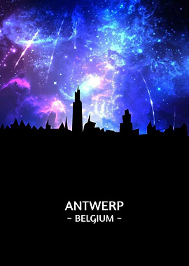 Antwerp Belgium Skyline