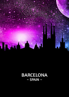 Barcelona Spain Skyline