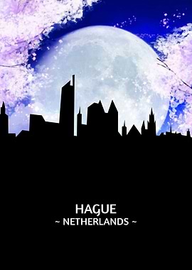 Hague Netherlands Skyline