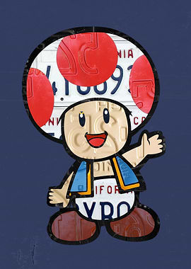 Toad License Plate Art