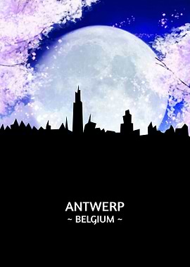 Antwerp Belgium Skyline