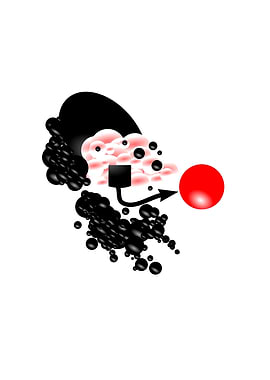 abstract black red caviar