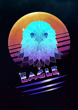 Retro Synthwave Eagle