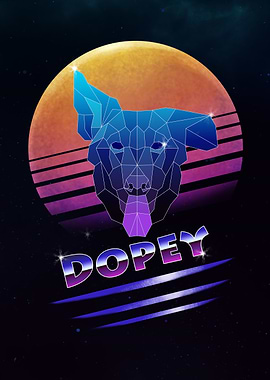 Retro Synthwave Dopey Dog