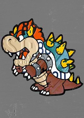 Bowser License Plate Art
