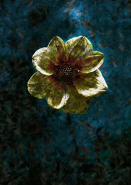 yellow flower canvas paint