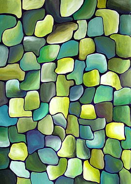 Realm of Artsy Green Tiles