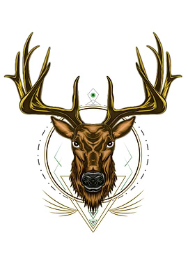 Deer head illustration