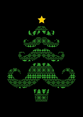 Happy Merry Mustache Tree
