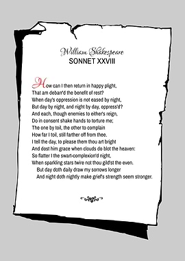 Shakespeare Sonnet 28